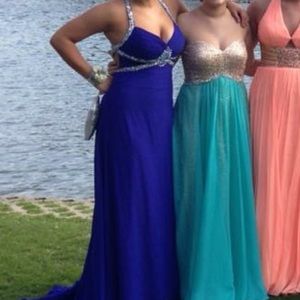 Royal Blue Prom Dress. Open back!!